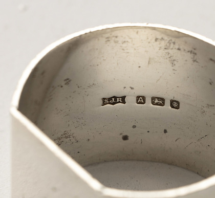 R.A.F. Sterling Silver Napkin Ring - C.E.N.G., Gieves Ltd London